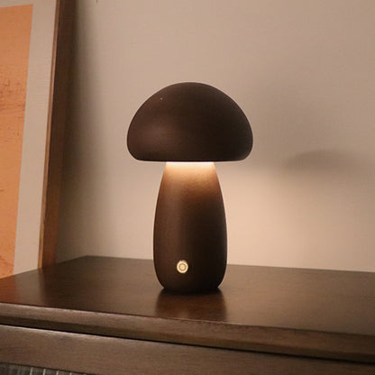 INS Wooden Mushroom Night Light Lamp